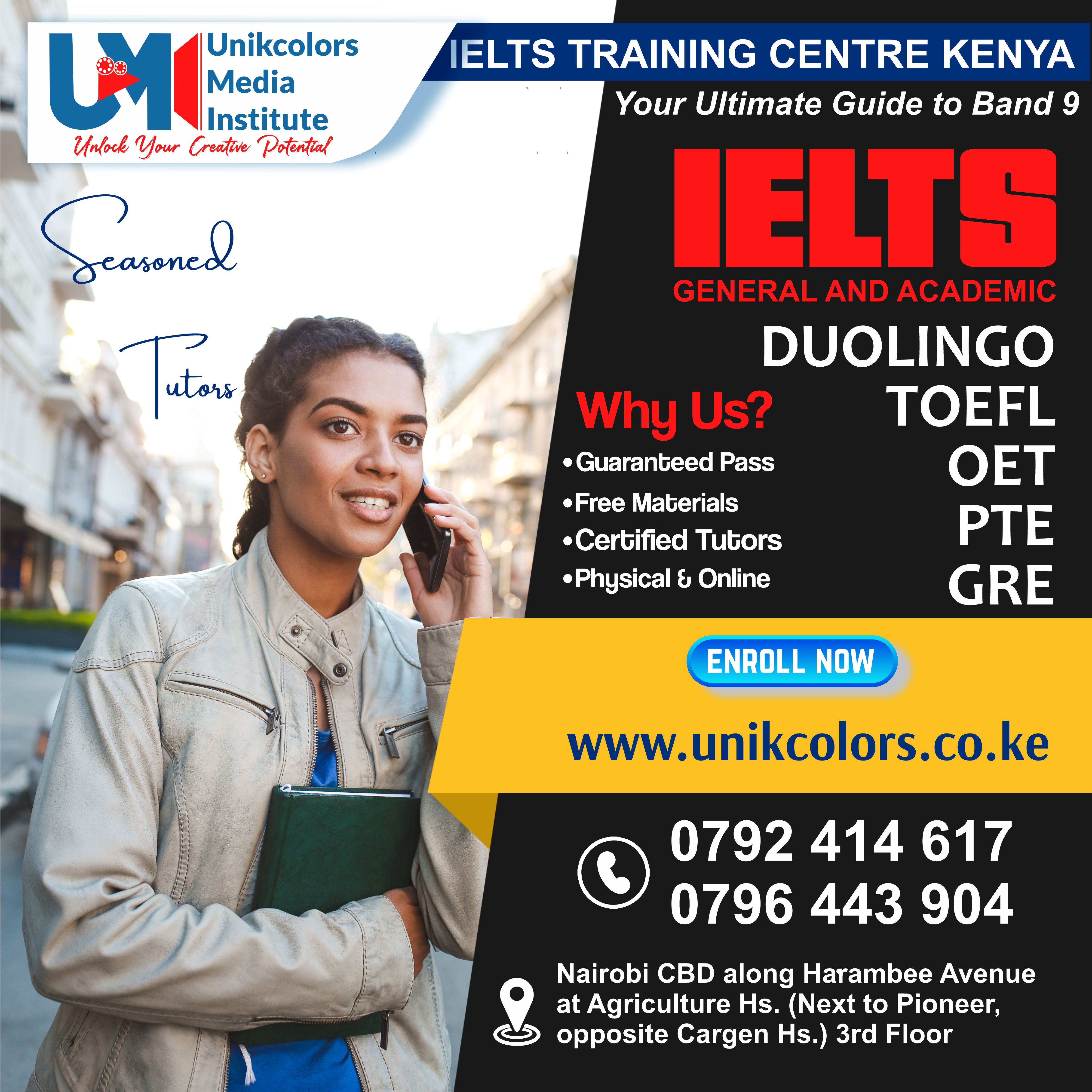 IELTS TRAINING CENTRE KENYA - IELTS PREPARATION | OET | TOEFL | PTE | GRE | DUOLINGO